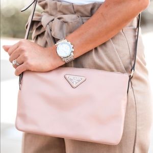 SOLD - PRADA Crossbody Messenger Leather Bag in Blush Pink - BRAND NEW